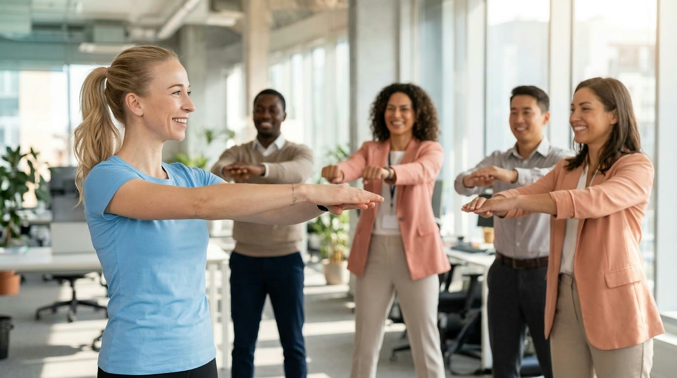 Ein Team in gemeinsamer Bewegung